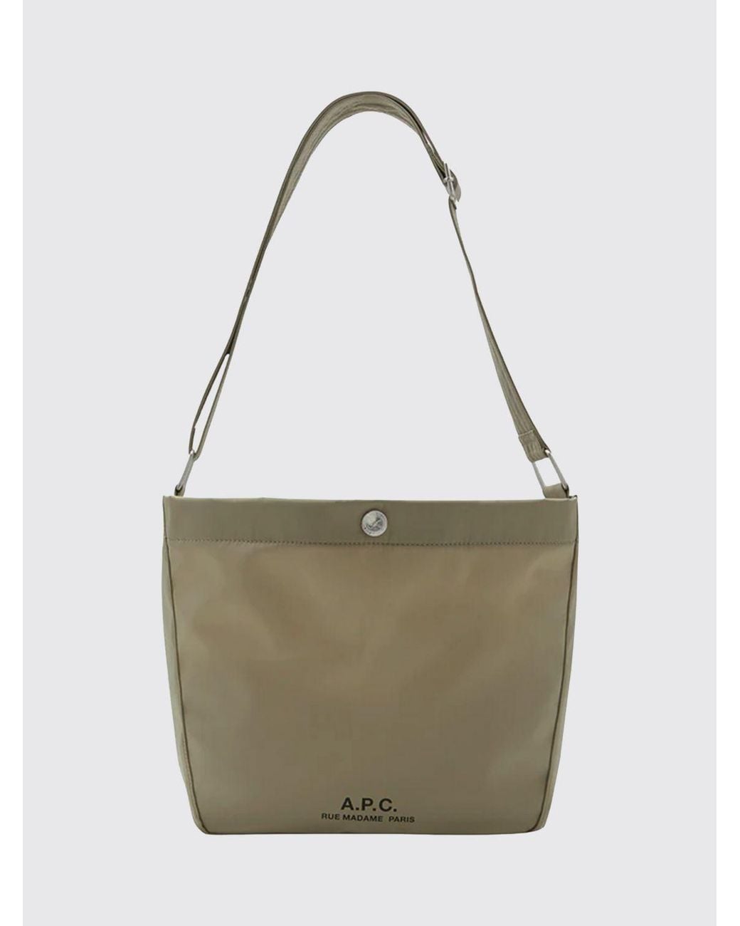 A.P.C. Green The Journal Polyester Shoulder Bag With Contrasting Logo for men