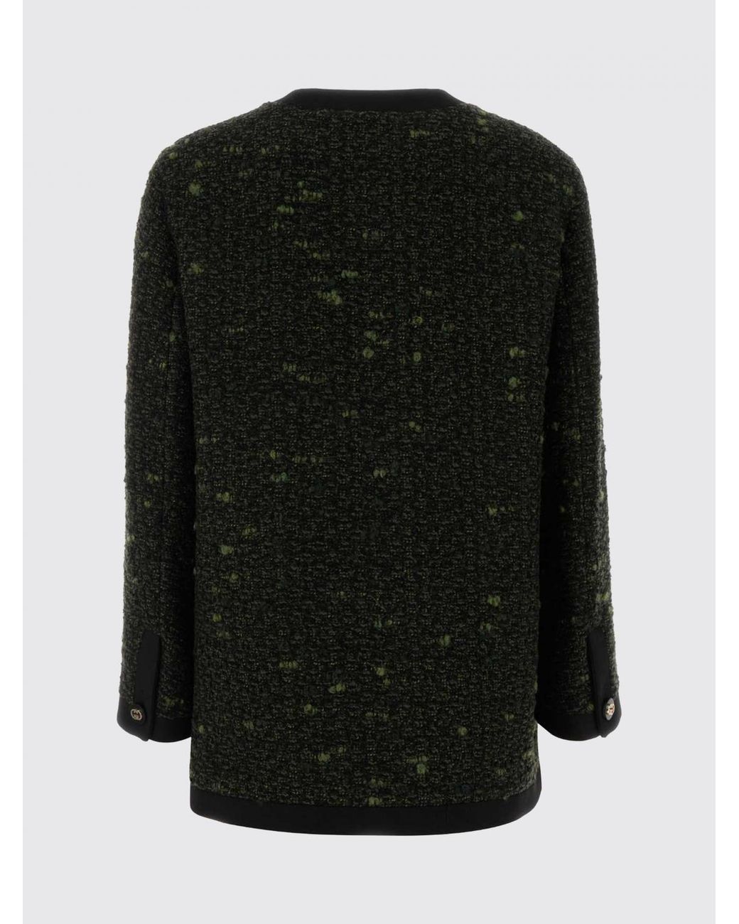 Gucci Black Boucle Wool Cardigan