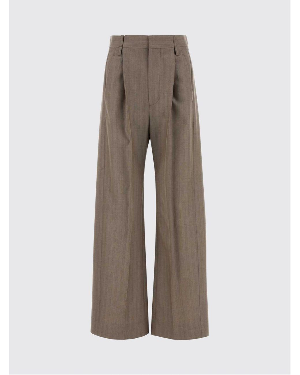 Victoria Beckham Brown Tailored Wide-Leg Pants