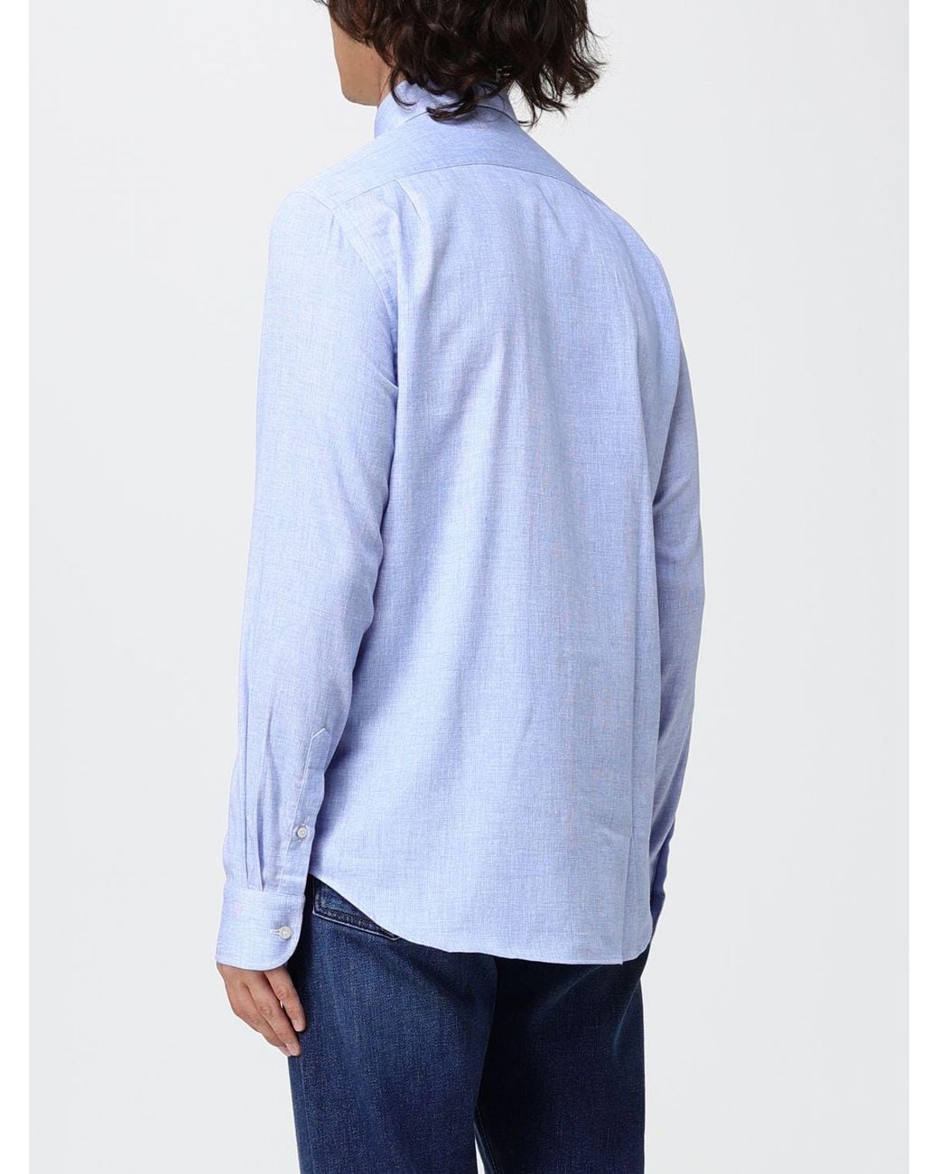 Paul & Shark Blue Paul &Amp Shark Slim Fit Cotton Casual Shirt With Button-Down Collar for men