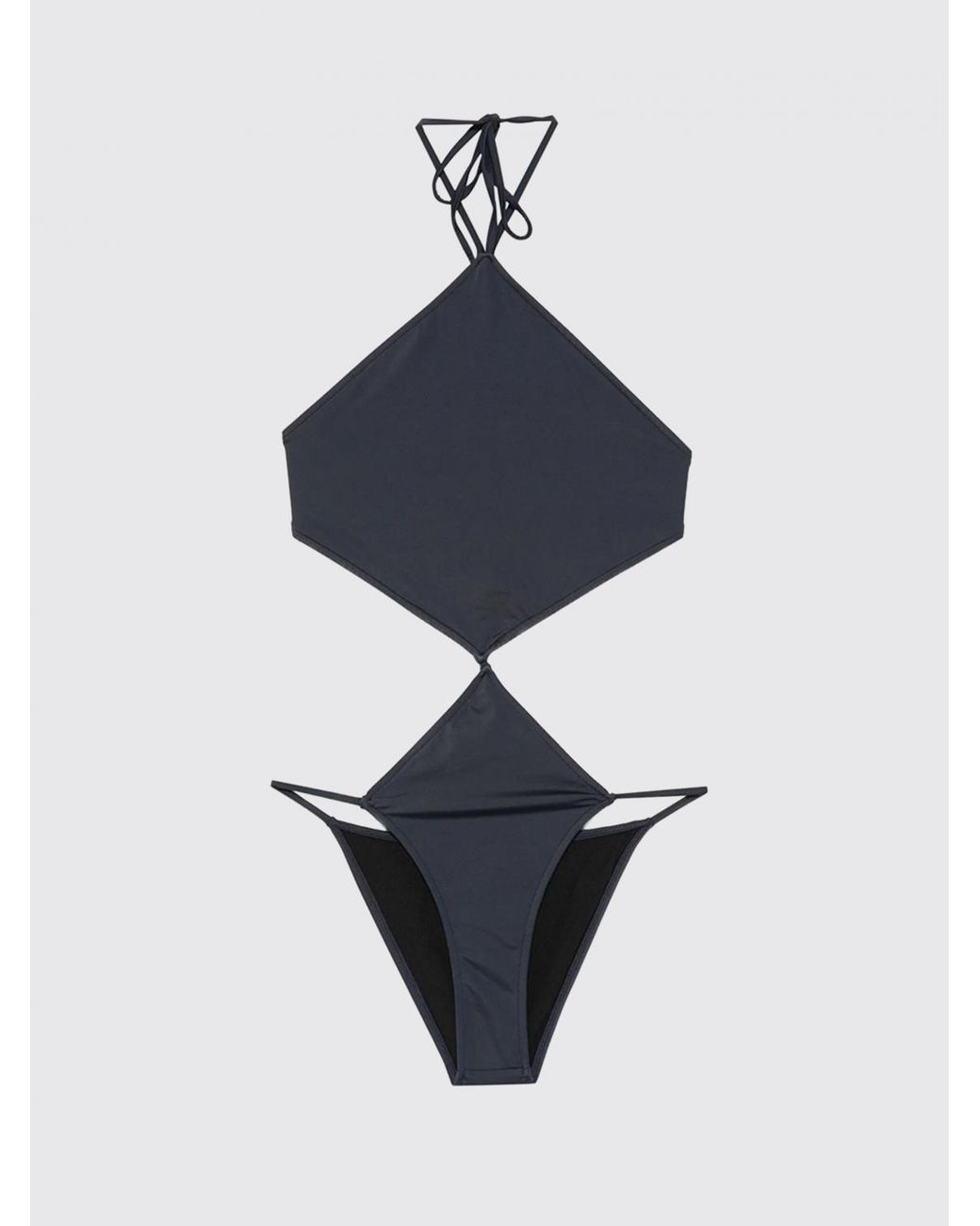Paloma Wool Blue V-Neck One-Piece Swimsuit With Cut-Outs
