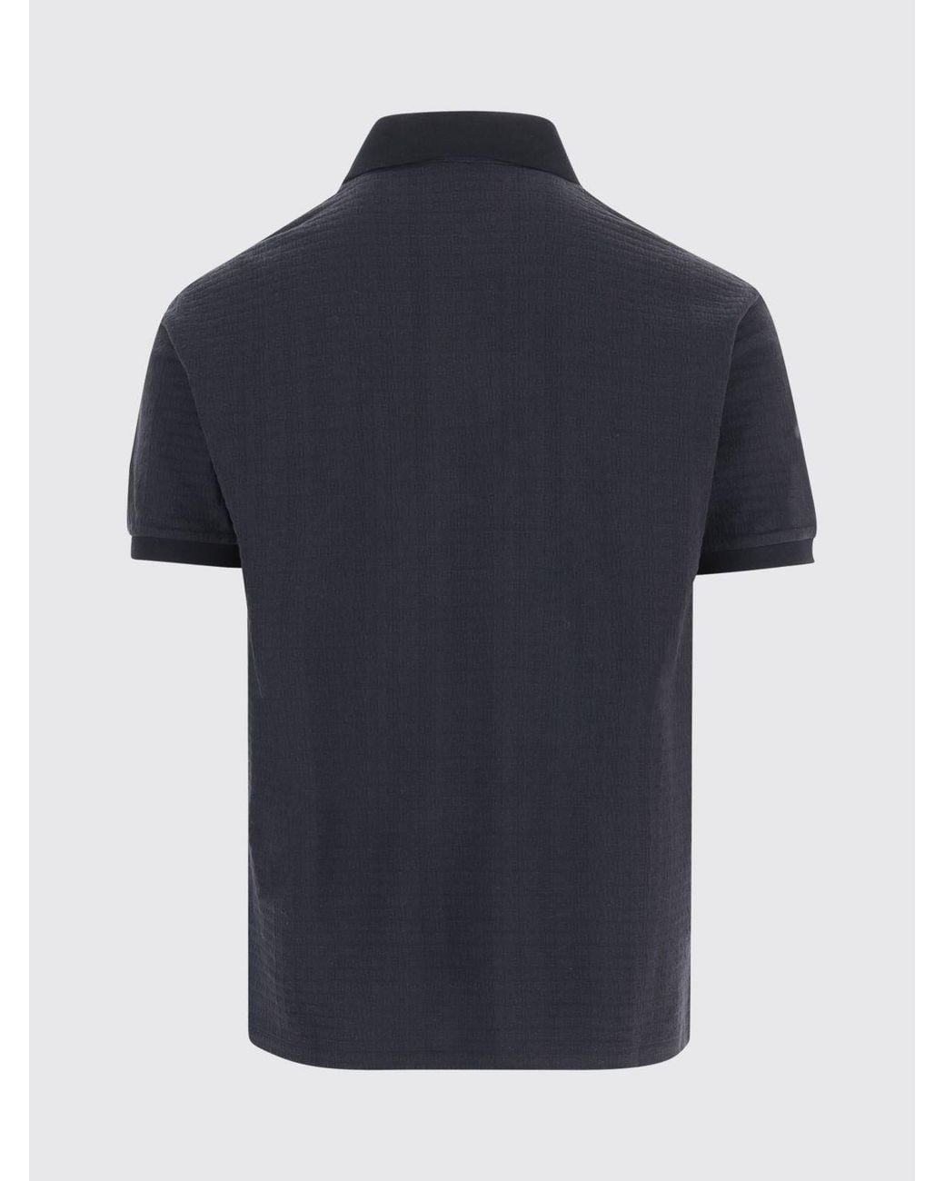 Emporio Armani Blue Short-Sleeved Cotton Piqué Polo Shirt for men