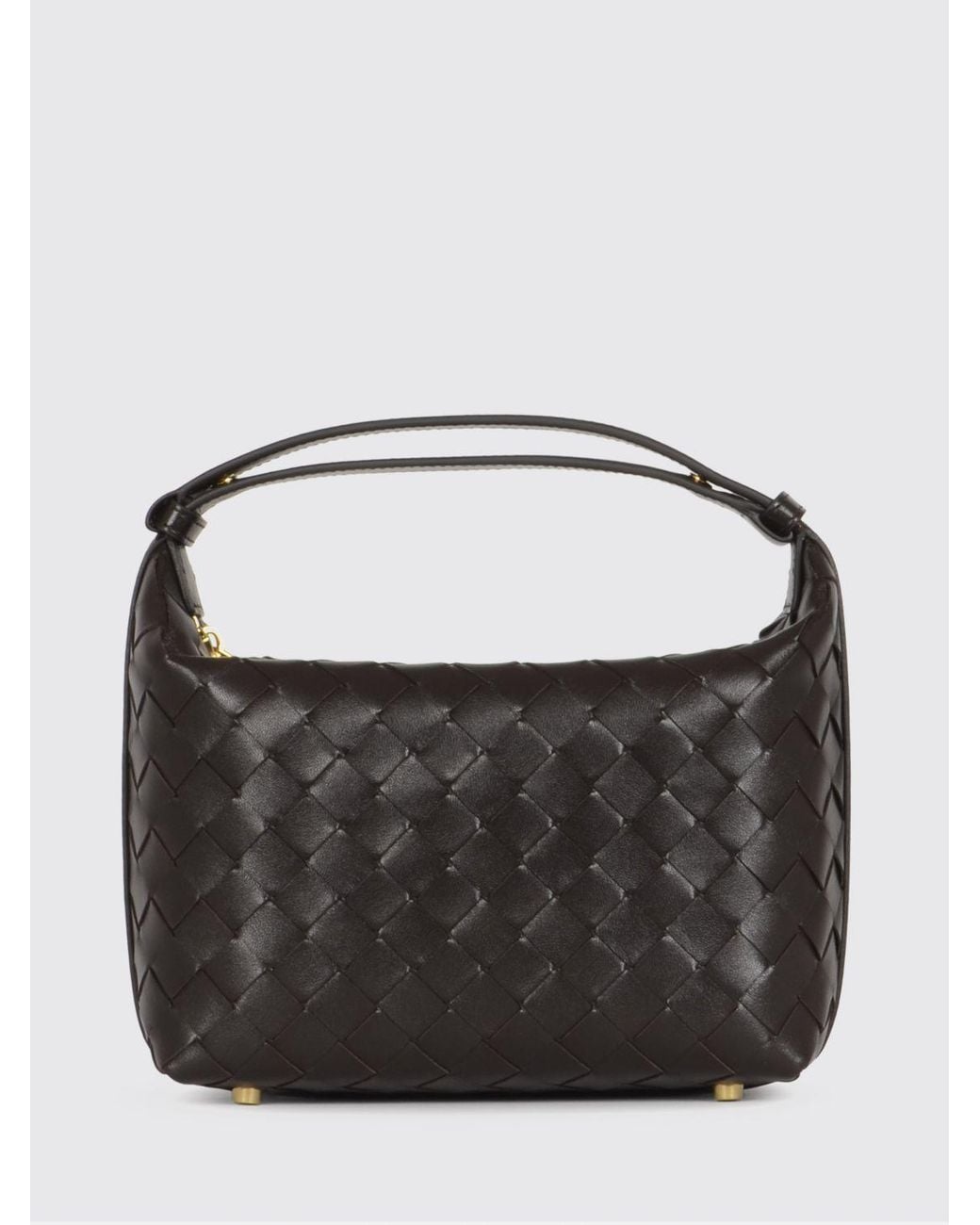 Bottega Veneta Black Wallace Mini Woven Calfskin Handbag