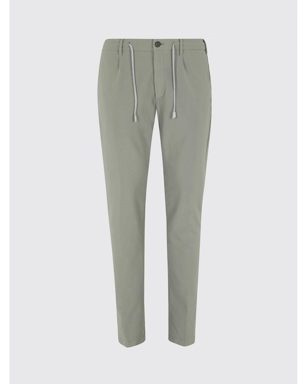 Eleventy Gray Cotton Blend Trousers for men