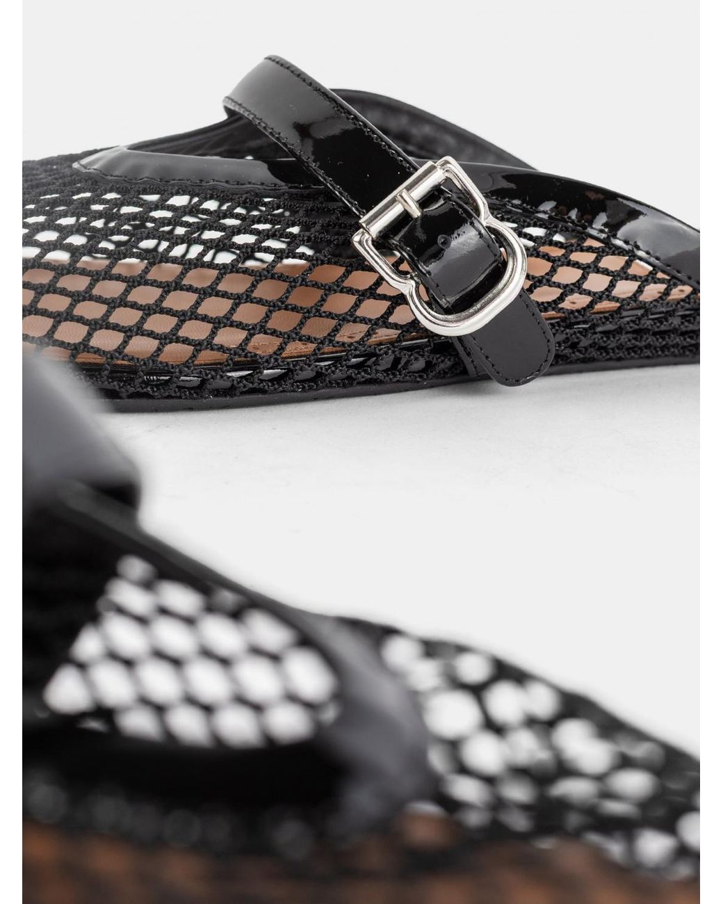Alaïa White Mesh Ballet Flats