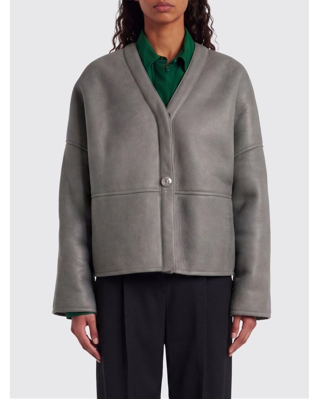 Loewe Gray Shearling Jacket