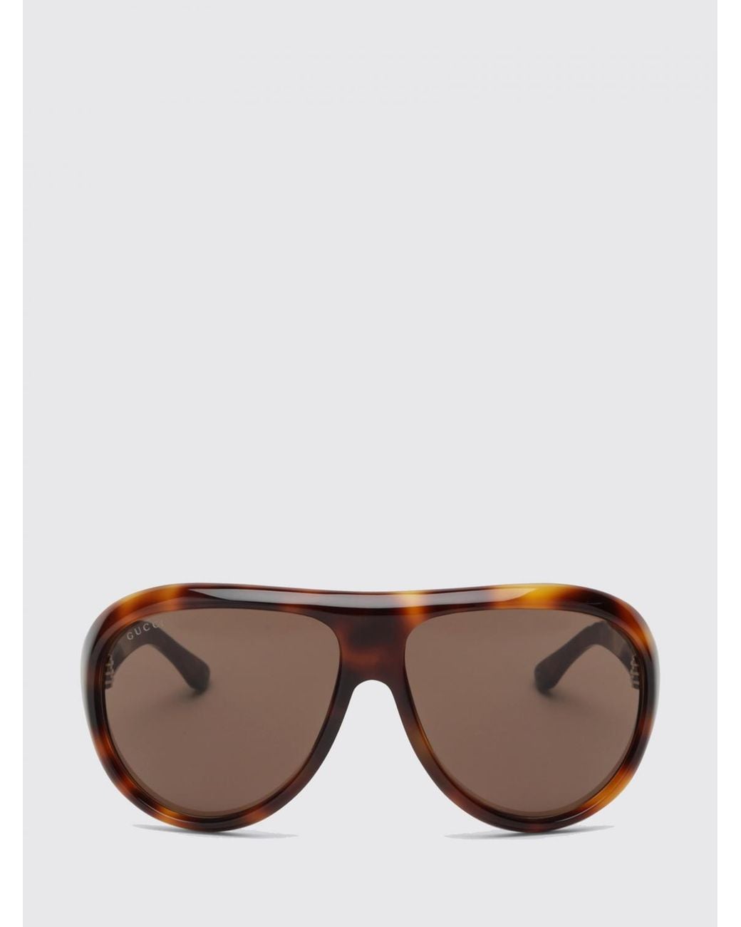 Gucci Gray Teardrop-Shaped Aviator Sunglasses