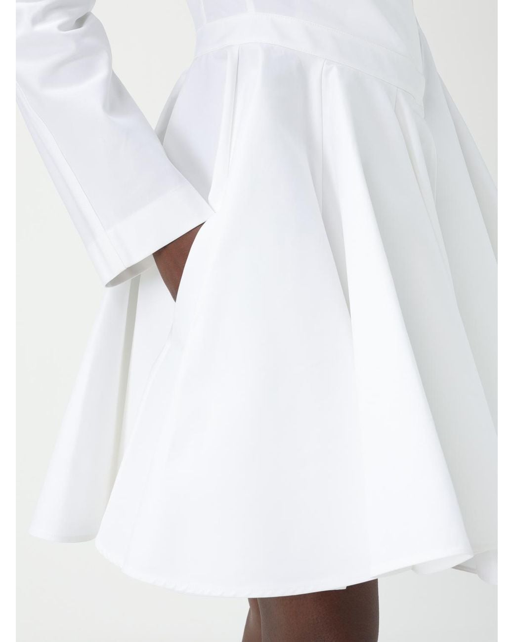 Alaïa White Asym Belt Dress