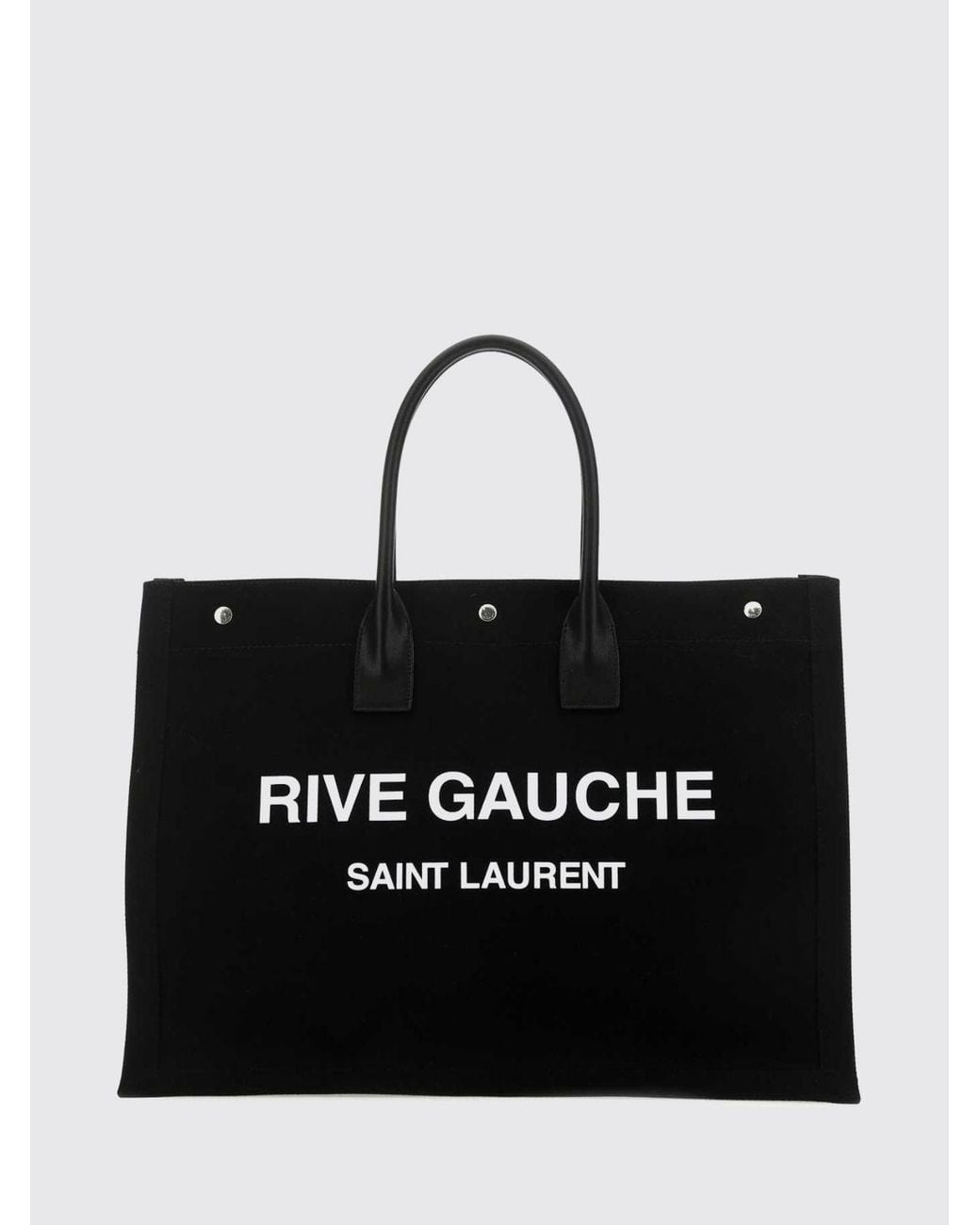 Saint Laurent Black Rive Gauche Tote Bag for men