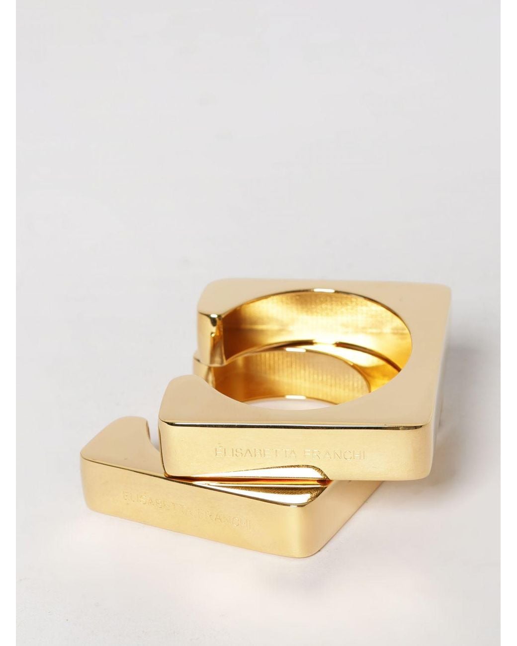 Elisabetta Franchi Natural Set Of 2 Brass Bracelets