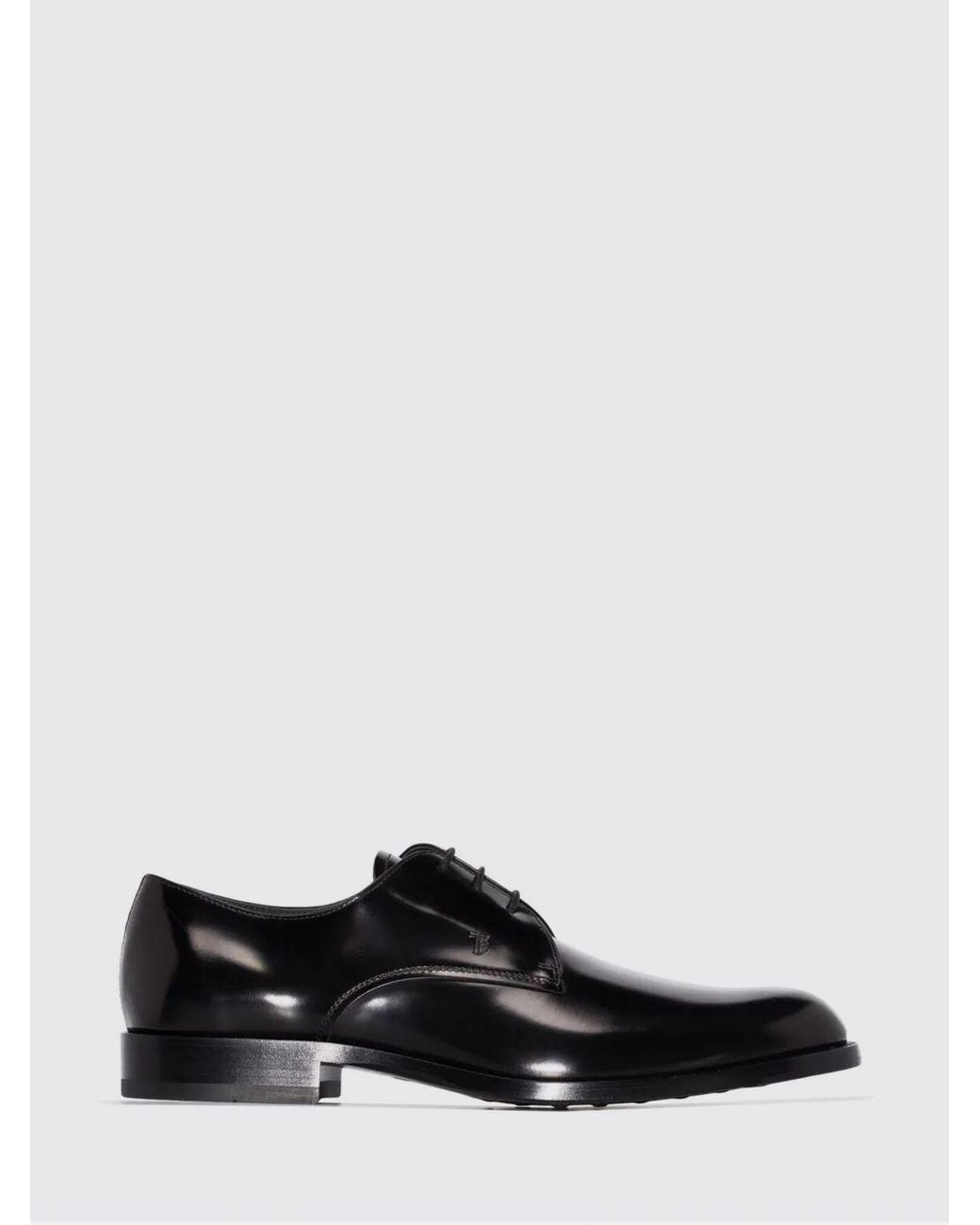 Tod's White Brushed Leather Derby Shoes for men
