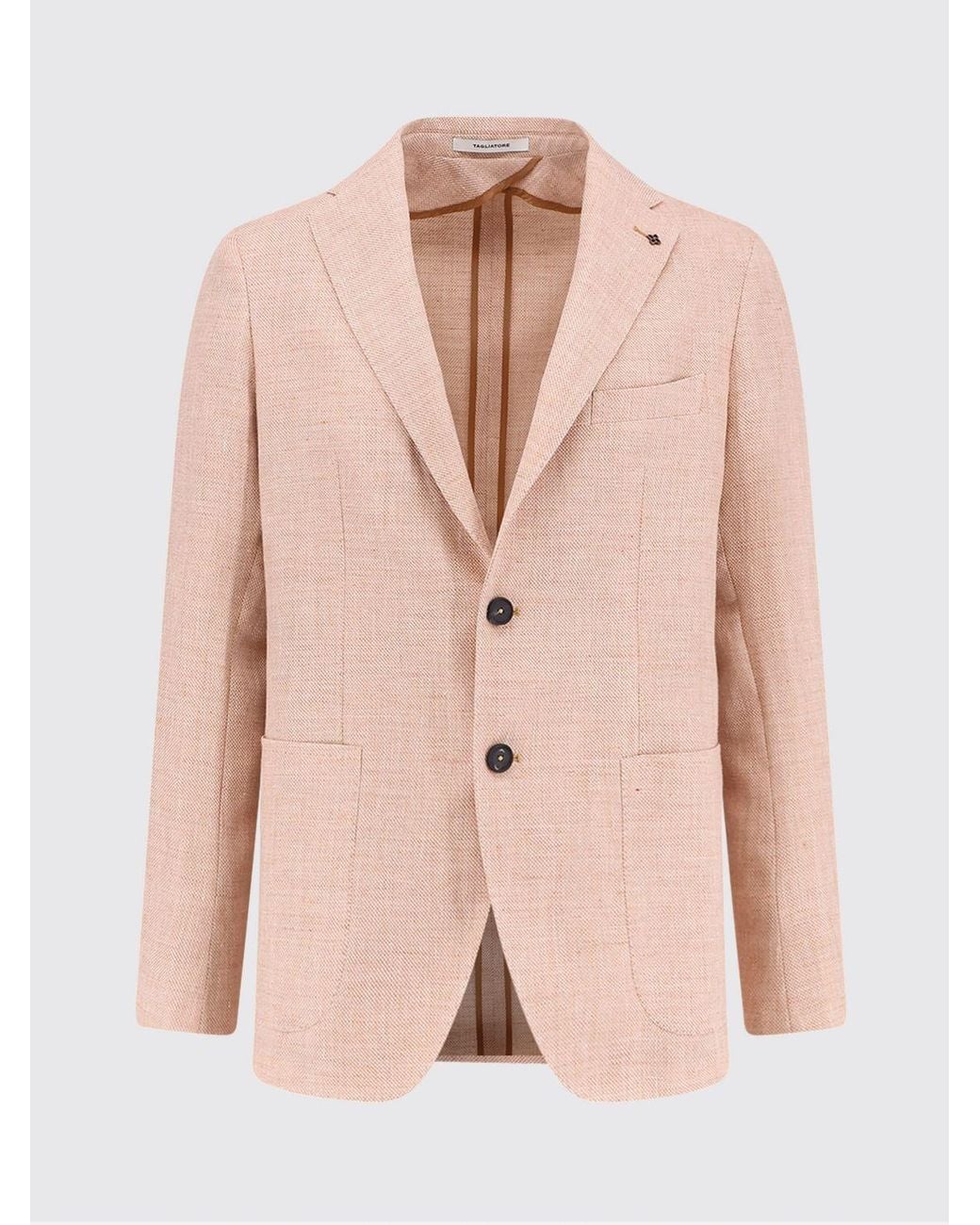 Tagliatore Natural Single-Breasted Linen And Wool Blazer for men