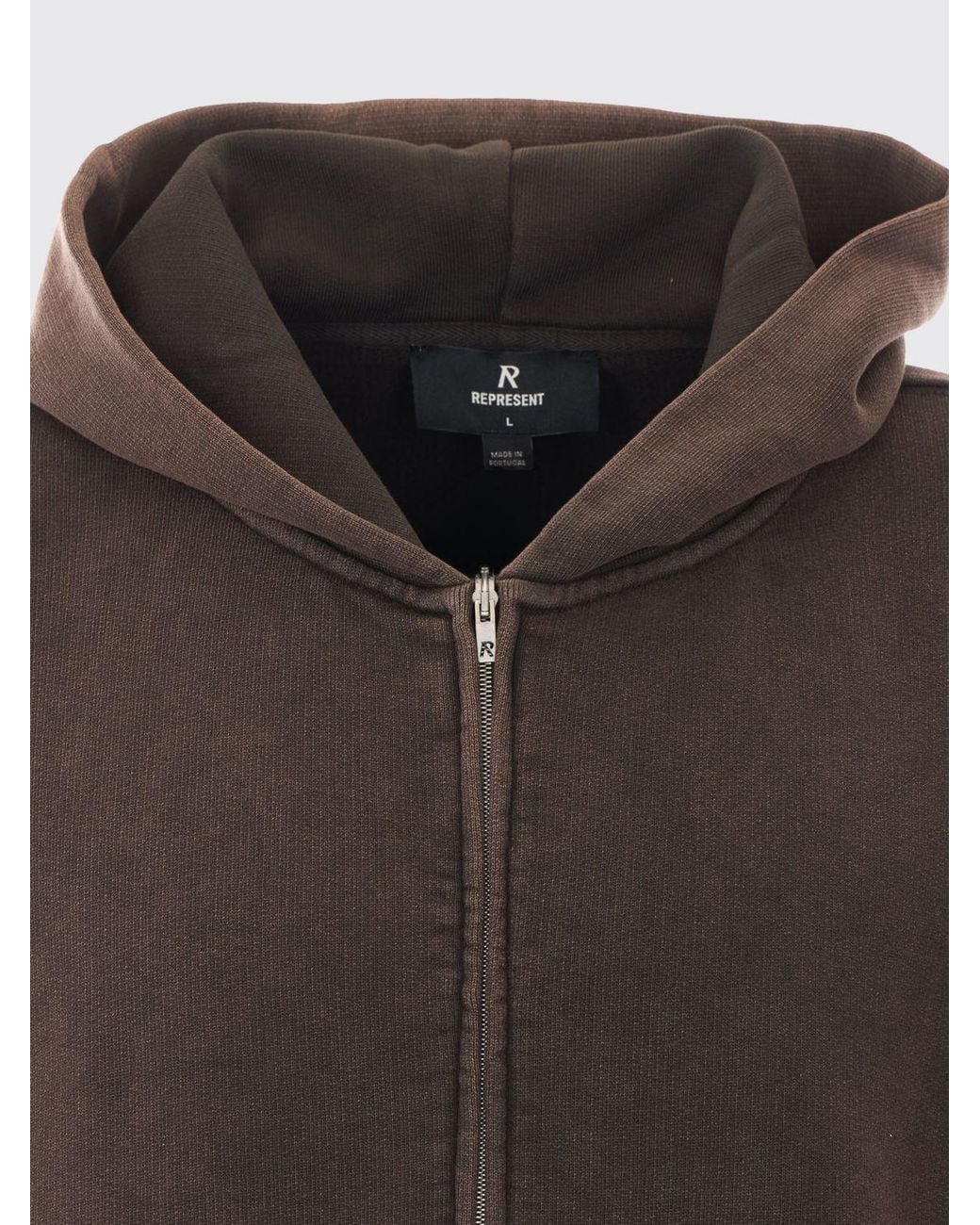 Represent Brown Zip-Up Hoodie for men
