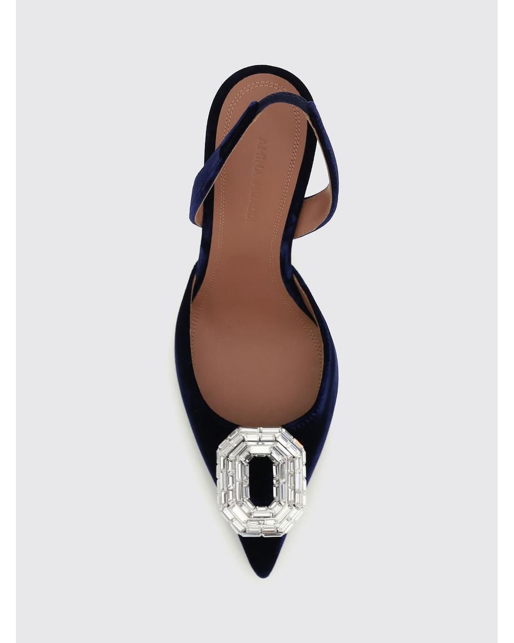 AMINA MUADDI Blue Heeled Sandal