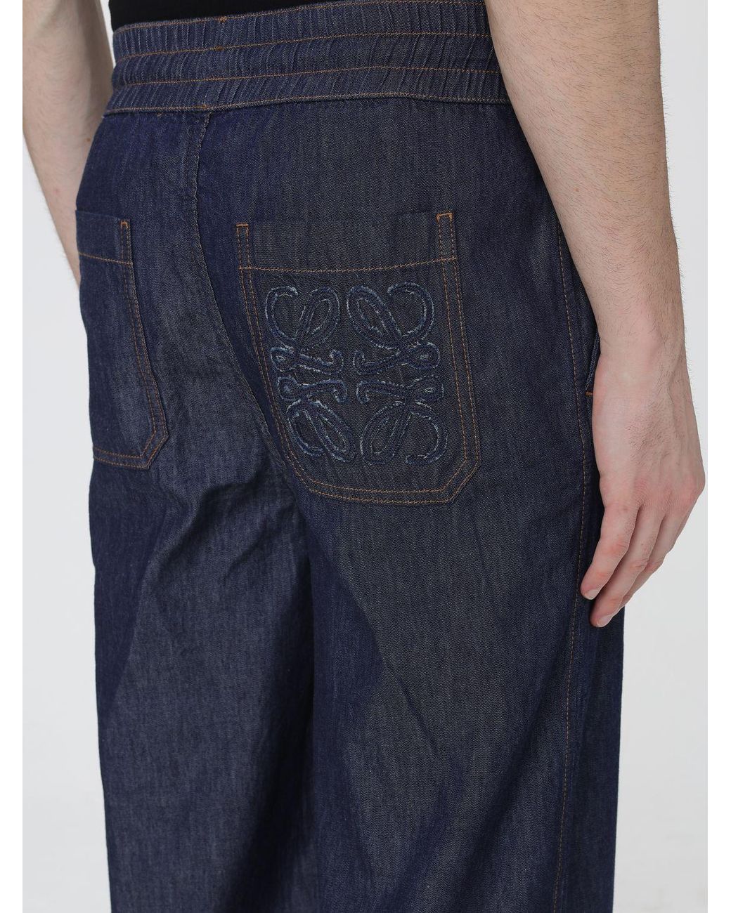 Loewe Blue Wide-Leg Trousers for men