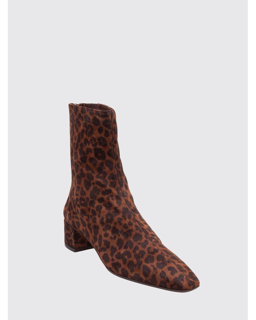 Aquazzura Brown Saint Honorè Animal Print Suede Ankle Boots