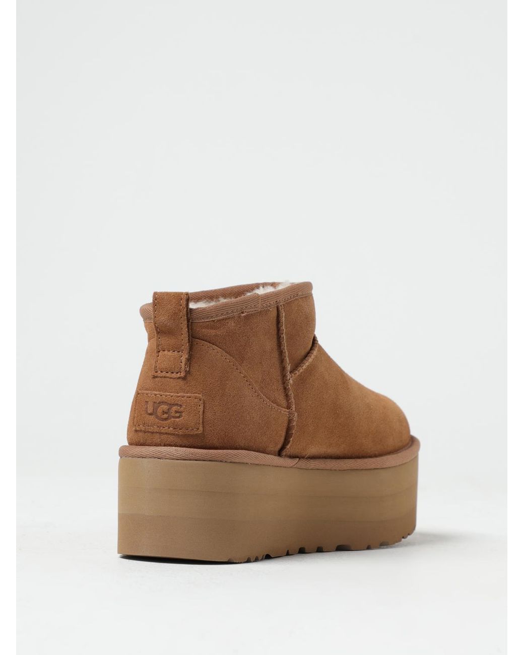 Ugg Brown Classic Ultra Mini Platform Wildleder-Stiefeletten
