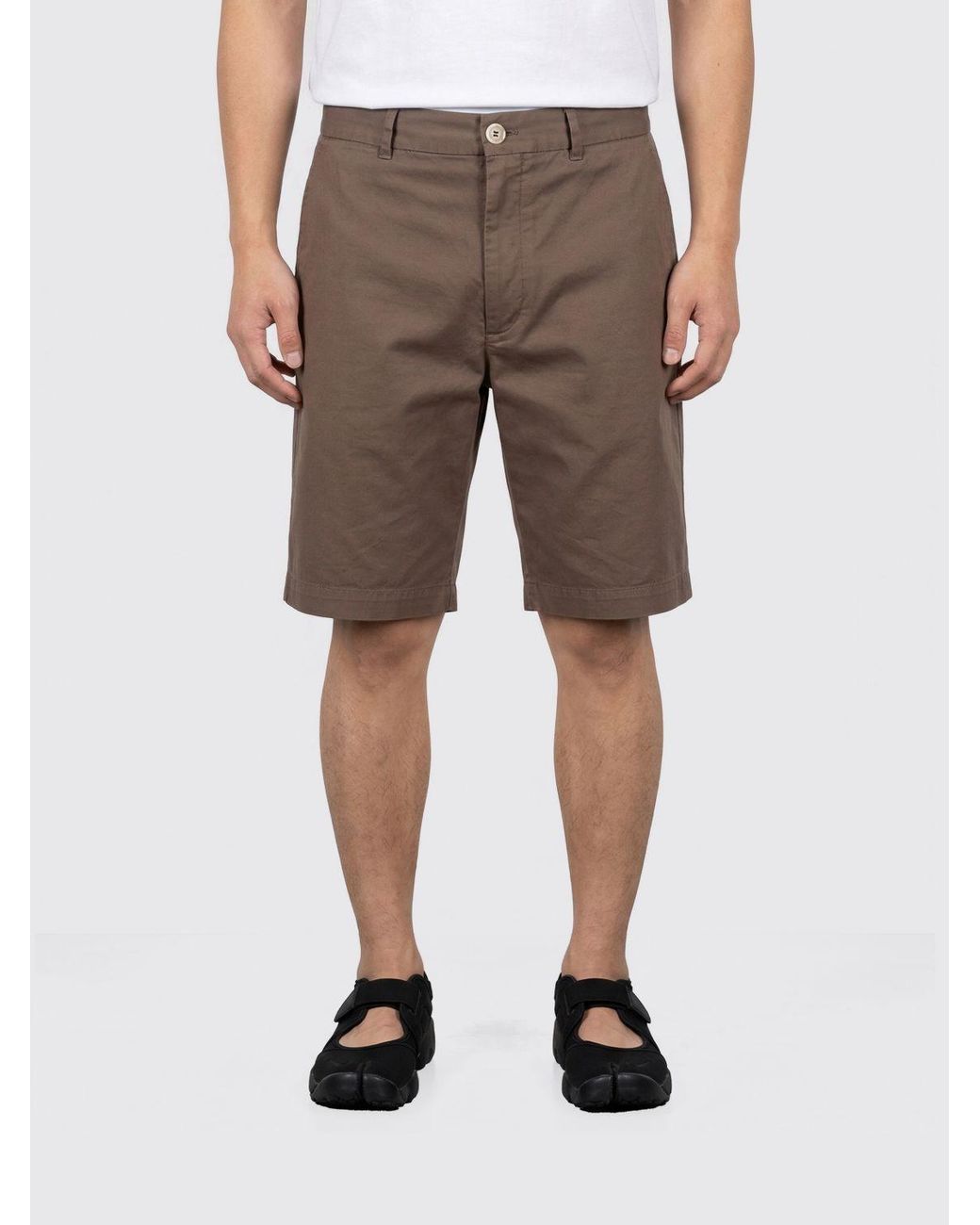 Brunello Cucinelli Gray Cotton Chino Shorts for men