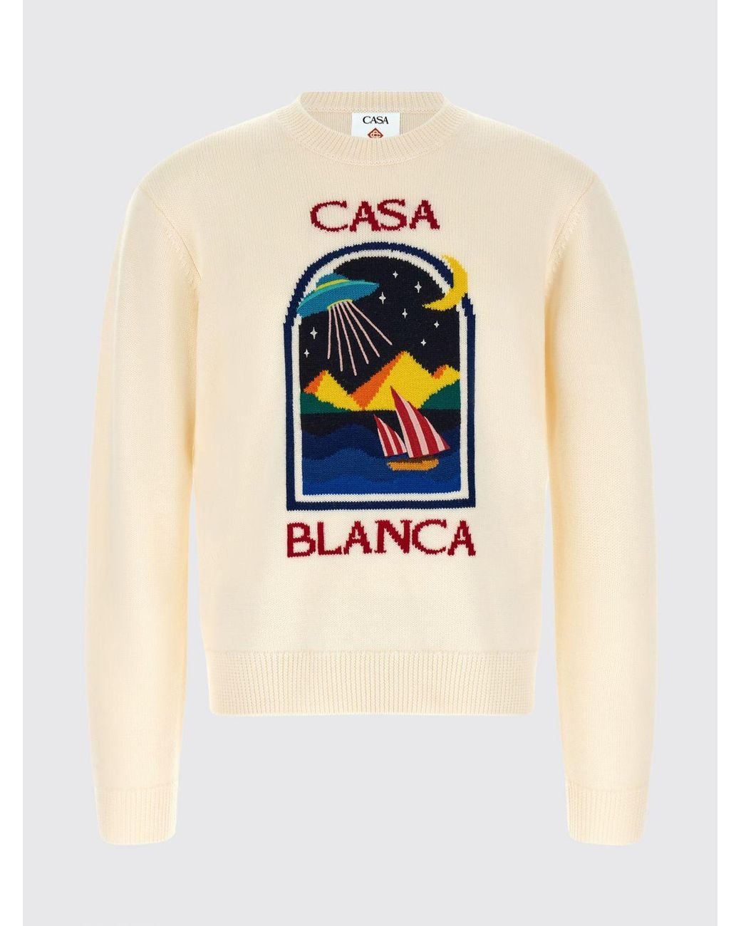 Casablanca White Crewneck Jumper for men