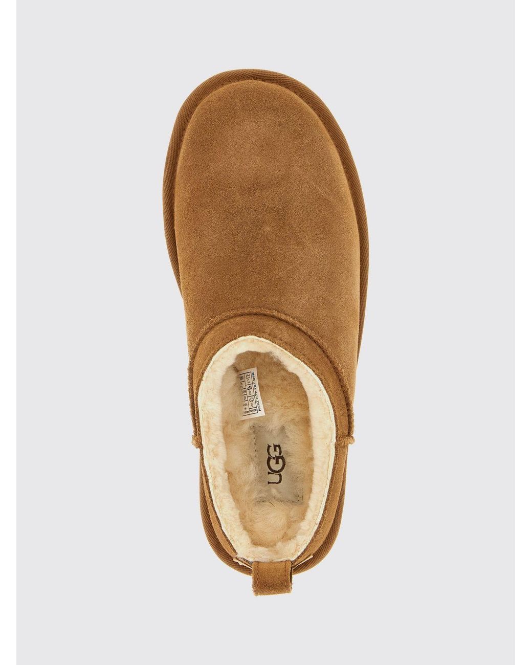 Ugg Brown Classic Micro Sabots Aus Wildleder