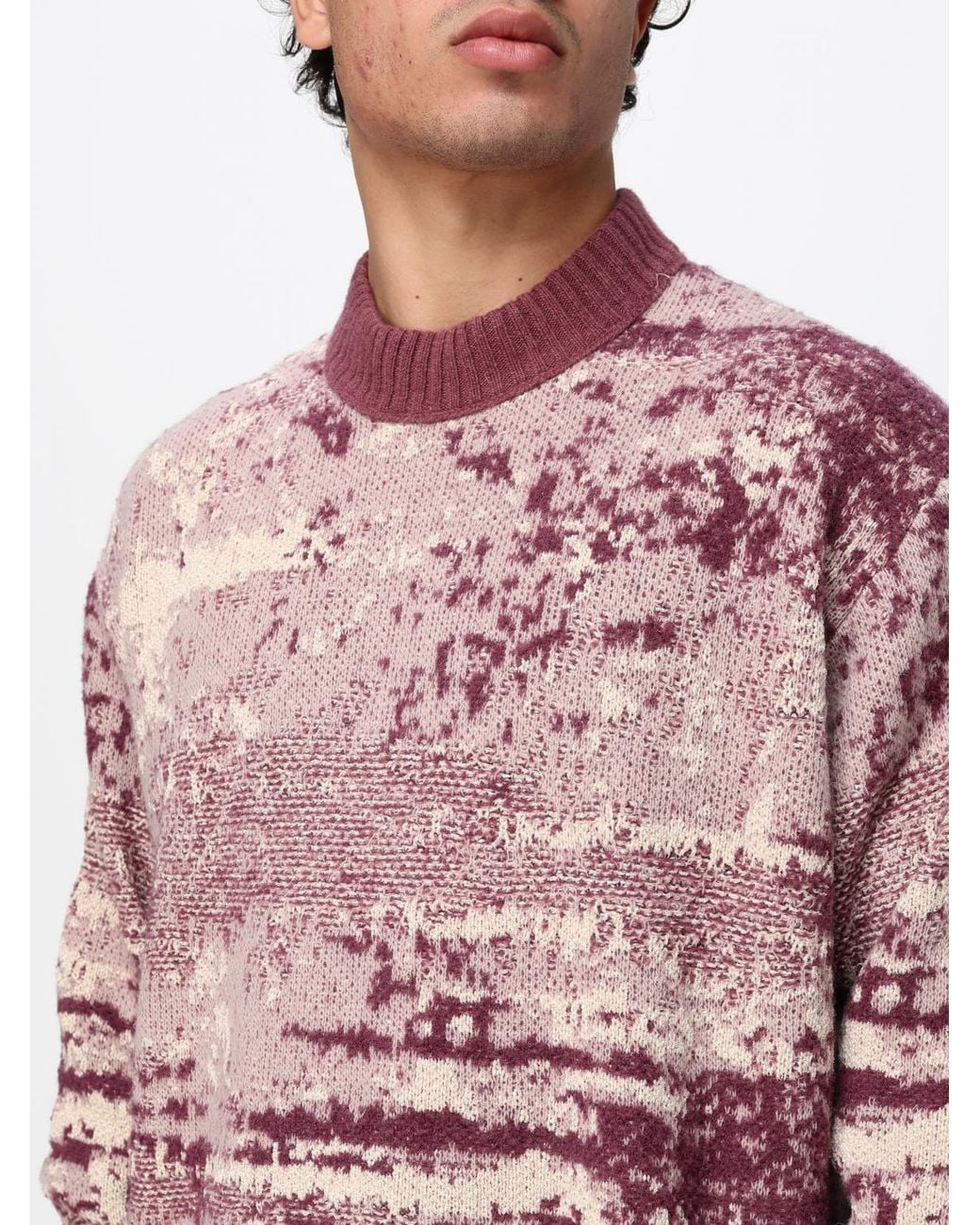 Boss Red Crewneck Jumper With Dropped Shoulders And Ribbed Trims for men