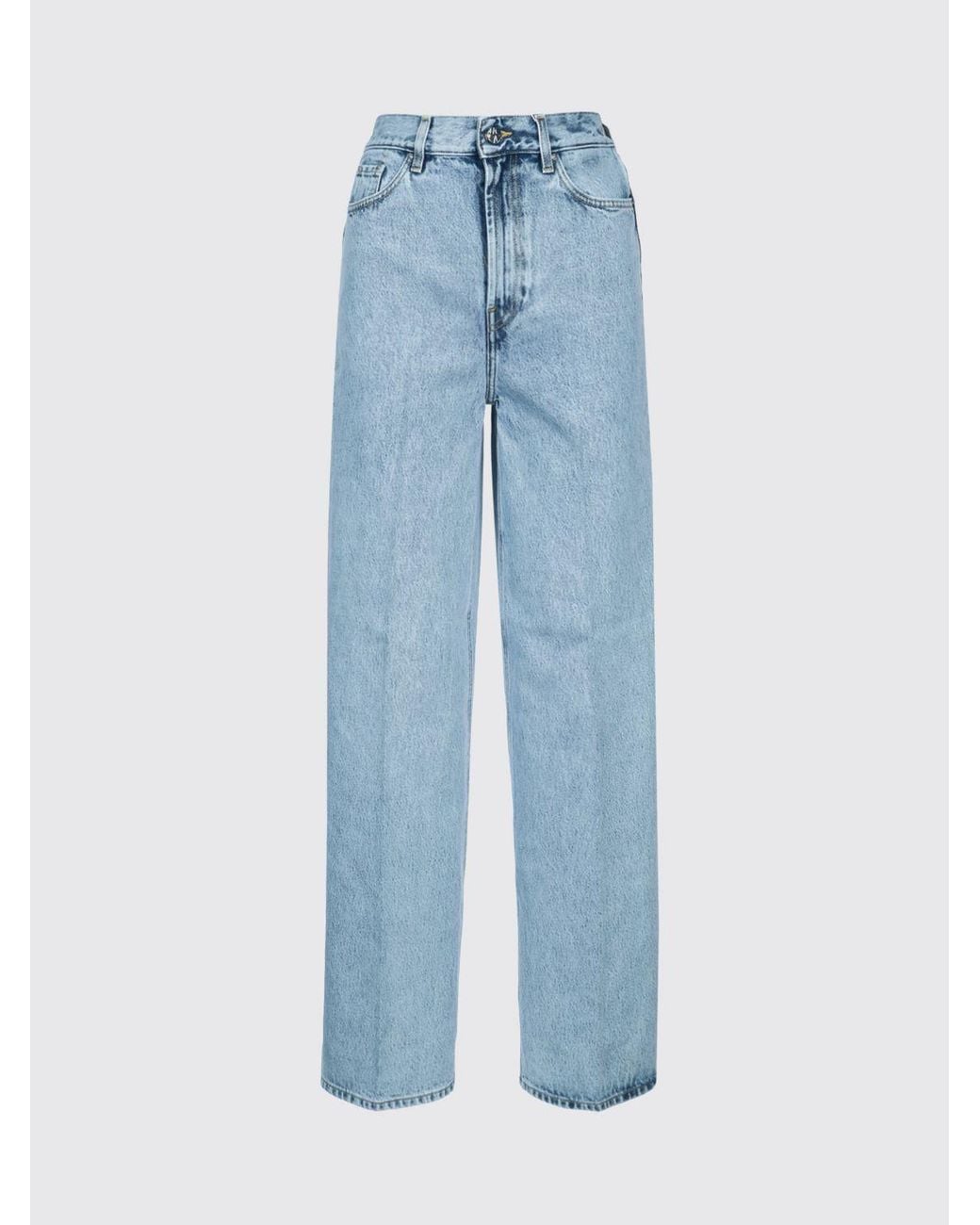 Totême  Blue Cotton Denim Straight Jeans