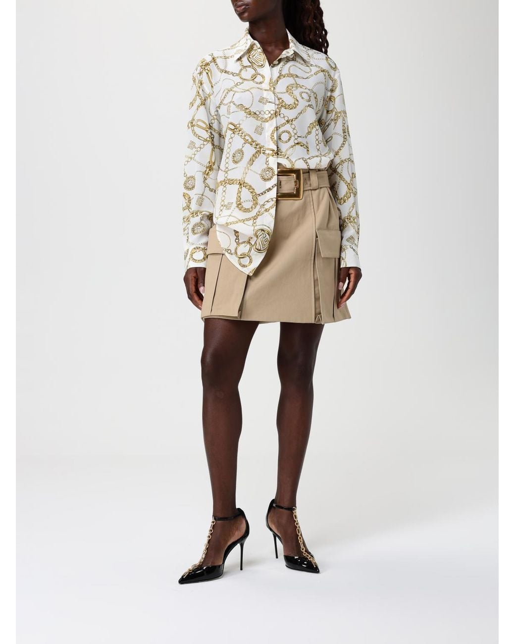 Camisa Mujer Balmain de color Natural