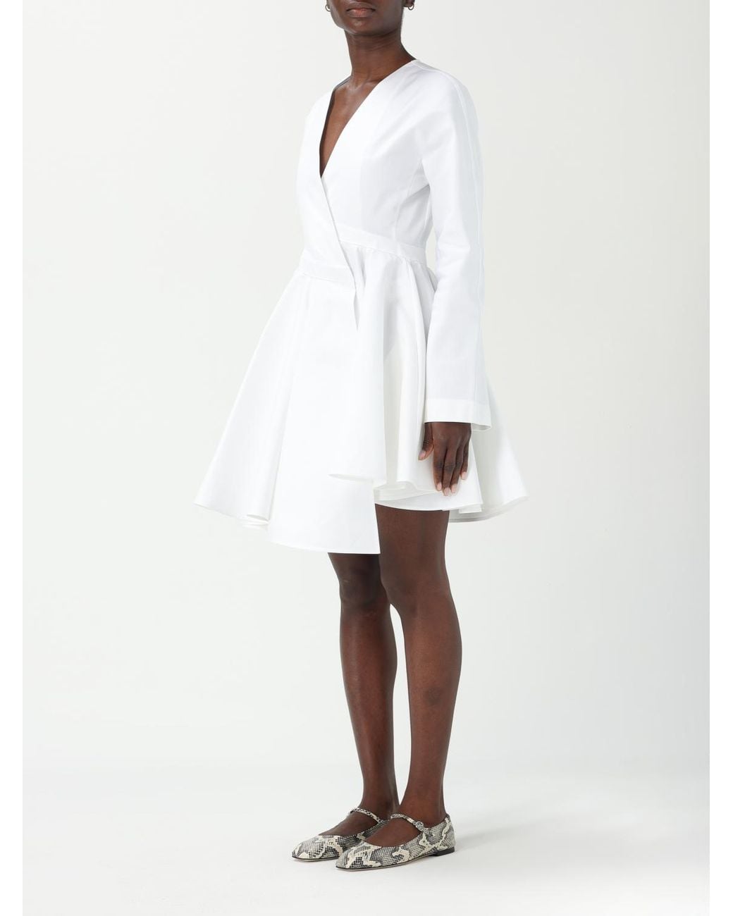 Alaïa White Asym Belt Dress