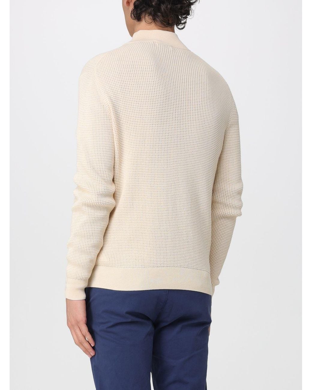 Ballantyne Blue Cotton Button-Up Cardigan for men