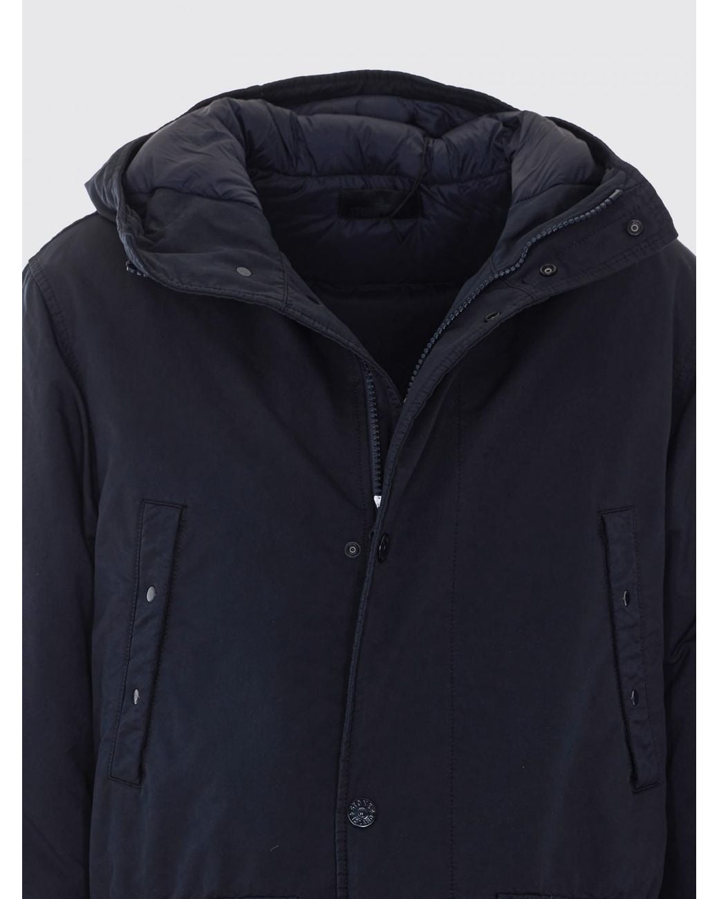 Stone Island Blue Ghost Waterproof Technical Fabric Parka With Hood for men