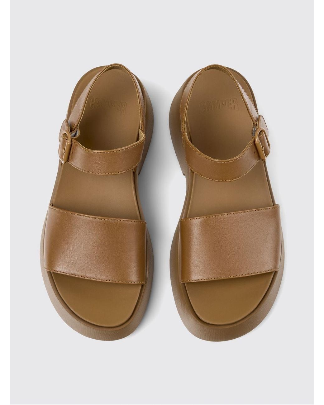 Camper Brown Tasha Leather Sandal