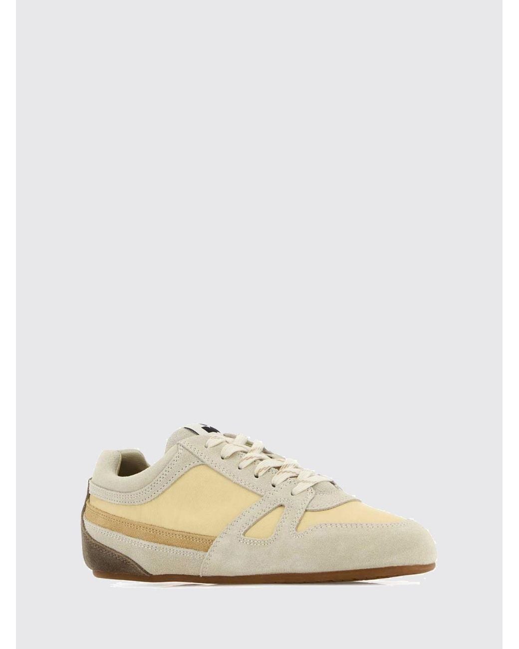 Isabel Marant Natural Senny Suede And Mesh Sneakers