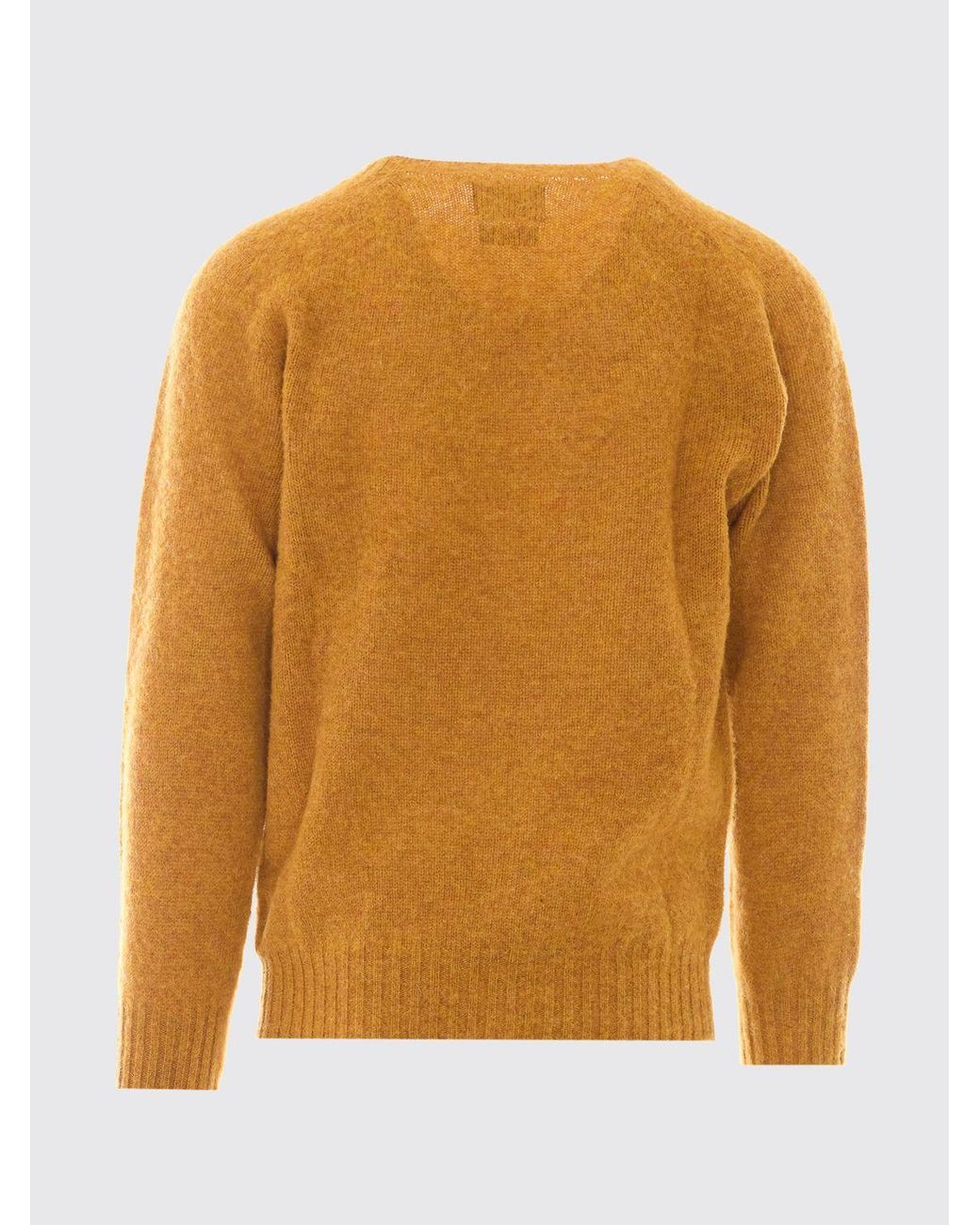 Howlin' By Morrison Blue Crewneck Wool Blend Jumper With Ribbed Trims for men