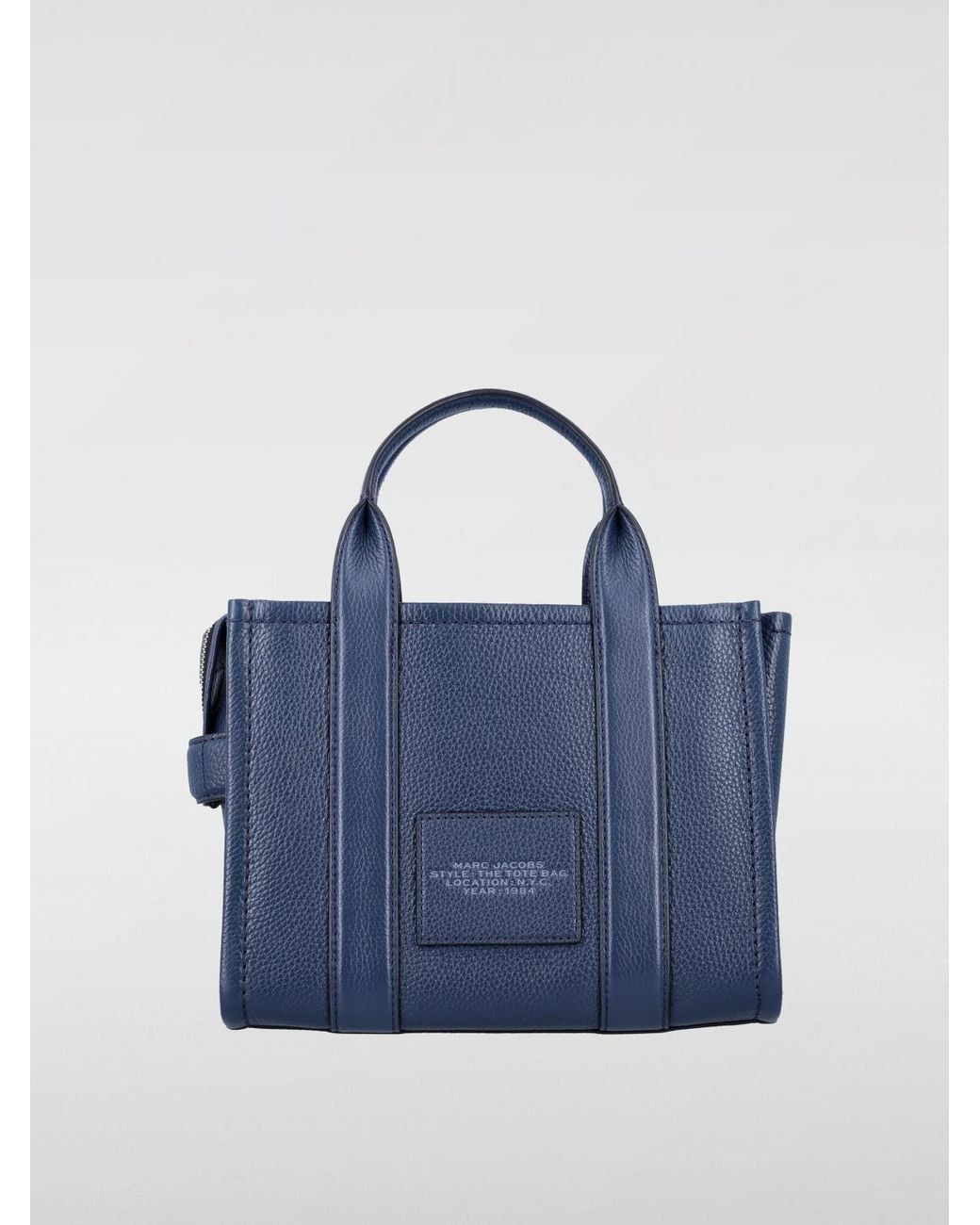 Marc Jacobs Blue The Tote Bag Grained Leather Bag