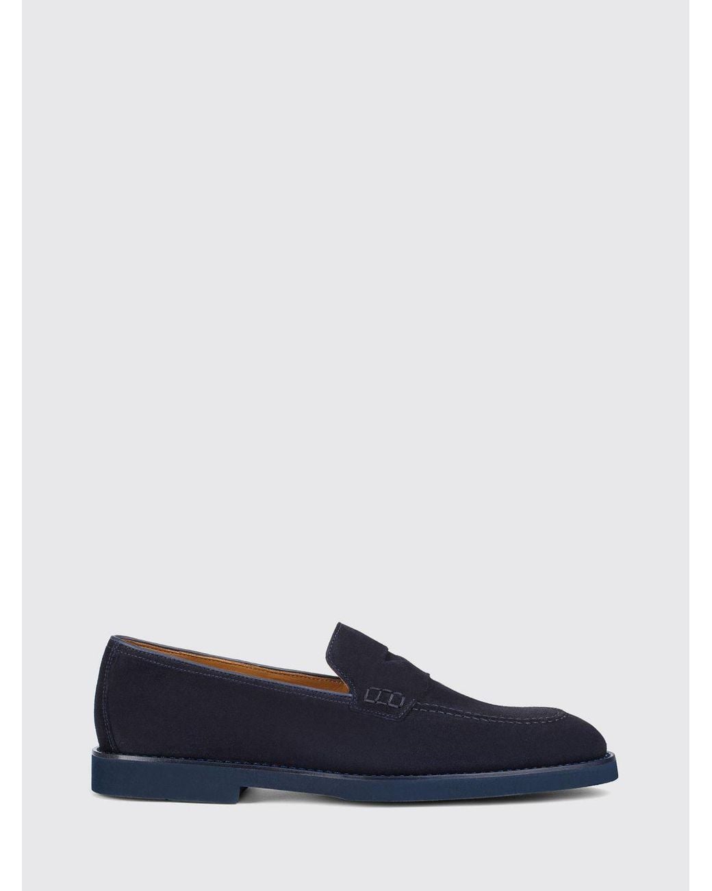 Doucal's Blue Suede Loafers for men