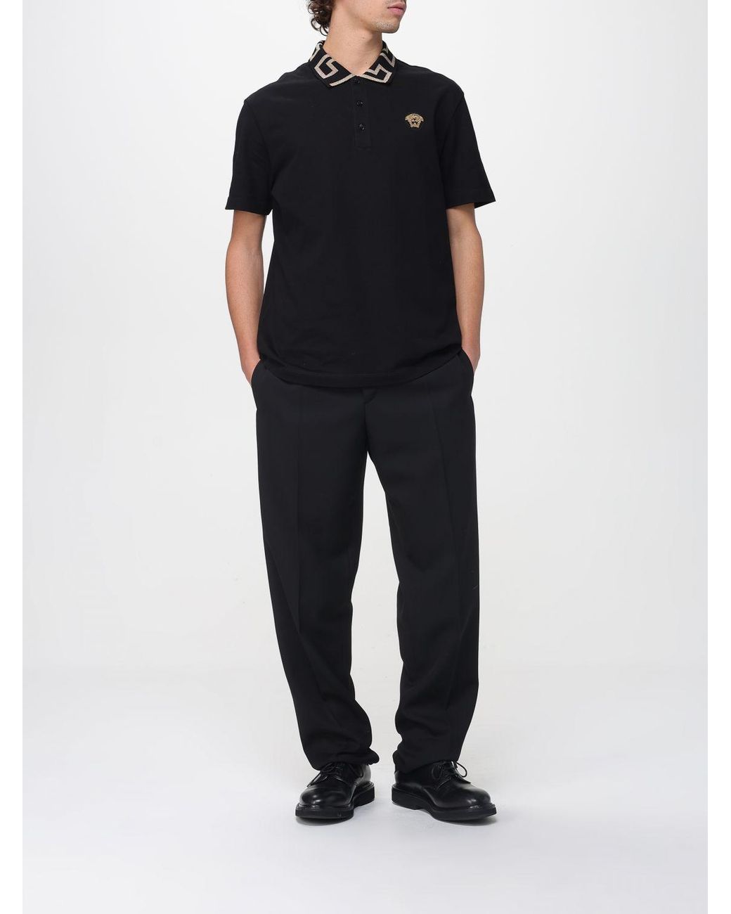 Versace Black Wool Trousers for men