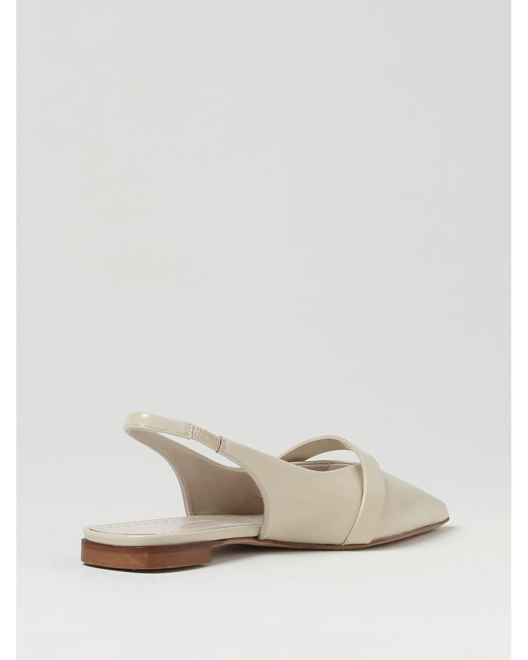 Max Mara Natural Leather Slingback Ballet Flats