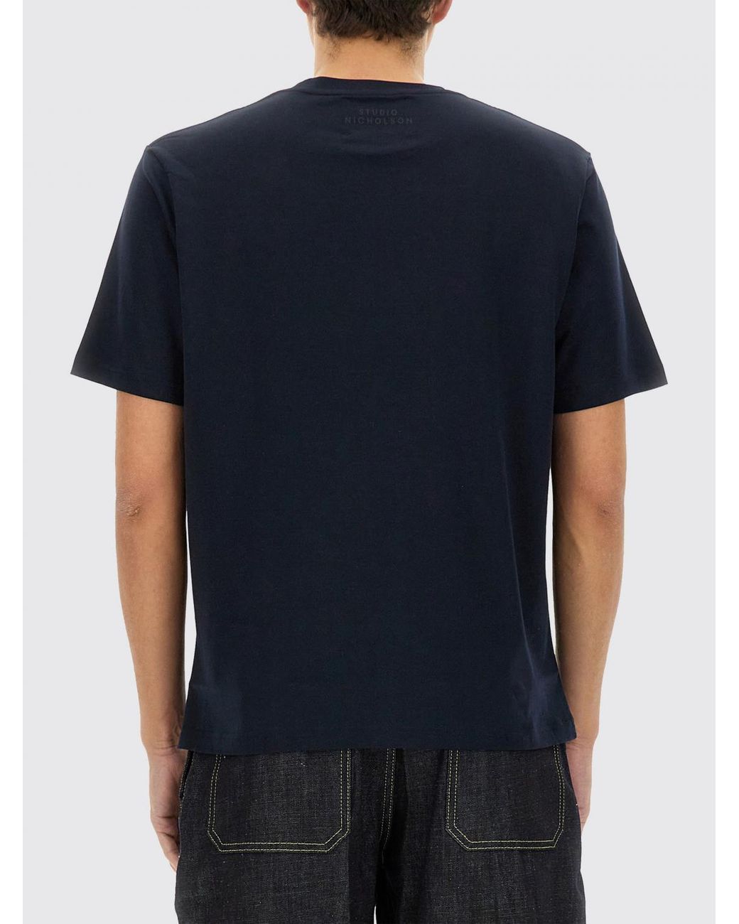 Studio Nicholson Blue Basic Cotton T-Shirt for men