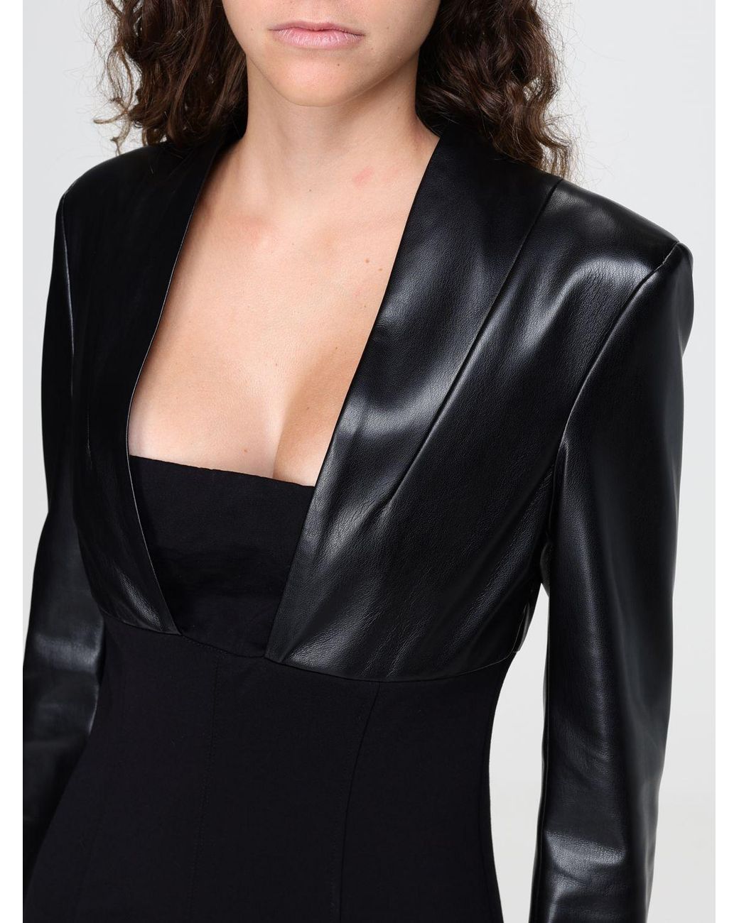 SIMONA CORSELLINI Black Square-Neck Jersey Sheath Midi Dress