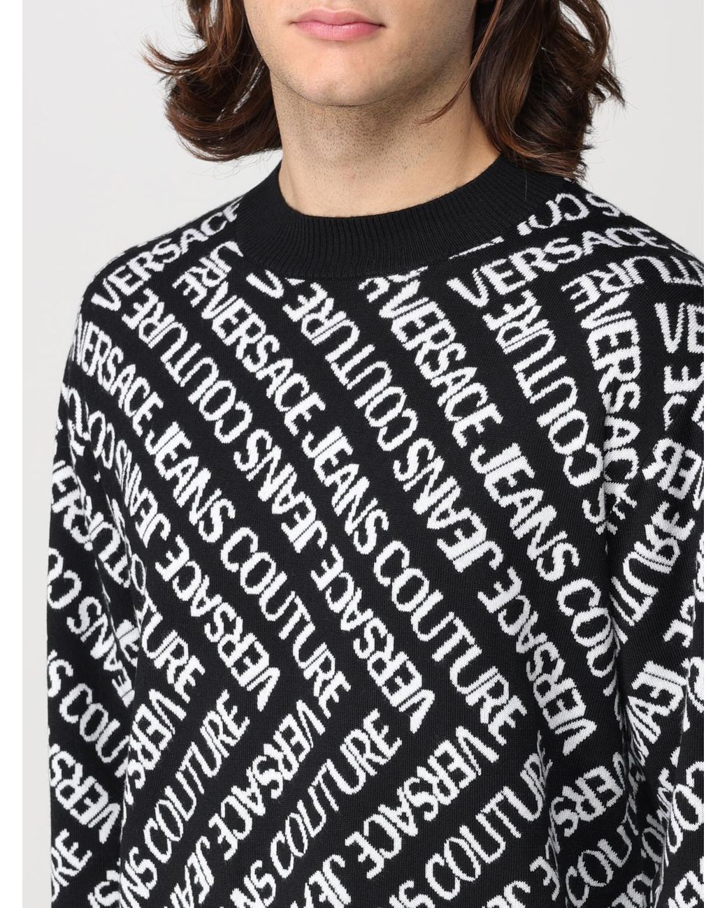 Pullover Versace Jeans Couture de hombre de color Black