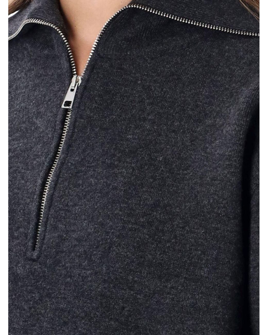 Rohe Blue Half-Zip Turtleneck Jumper
