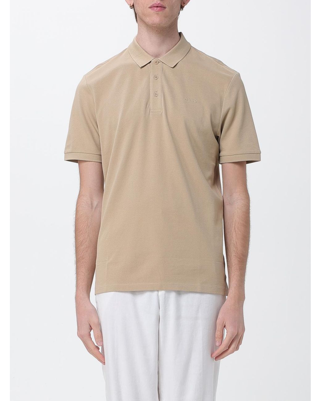 HUGO Natural Cotton Polo Shirt for men