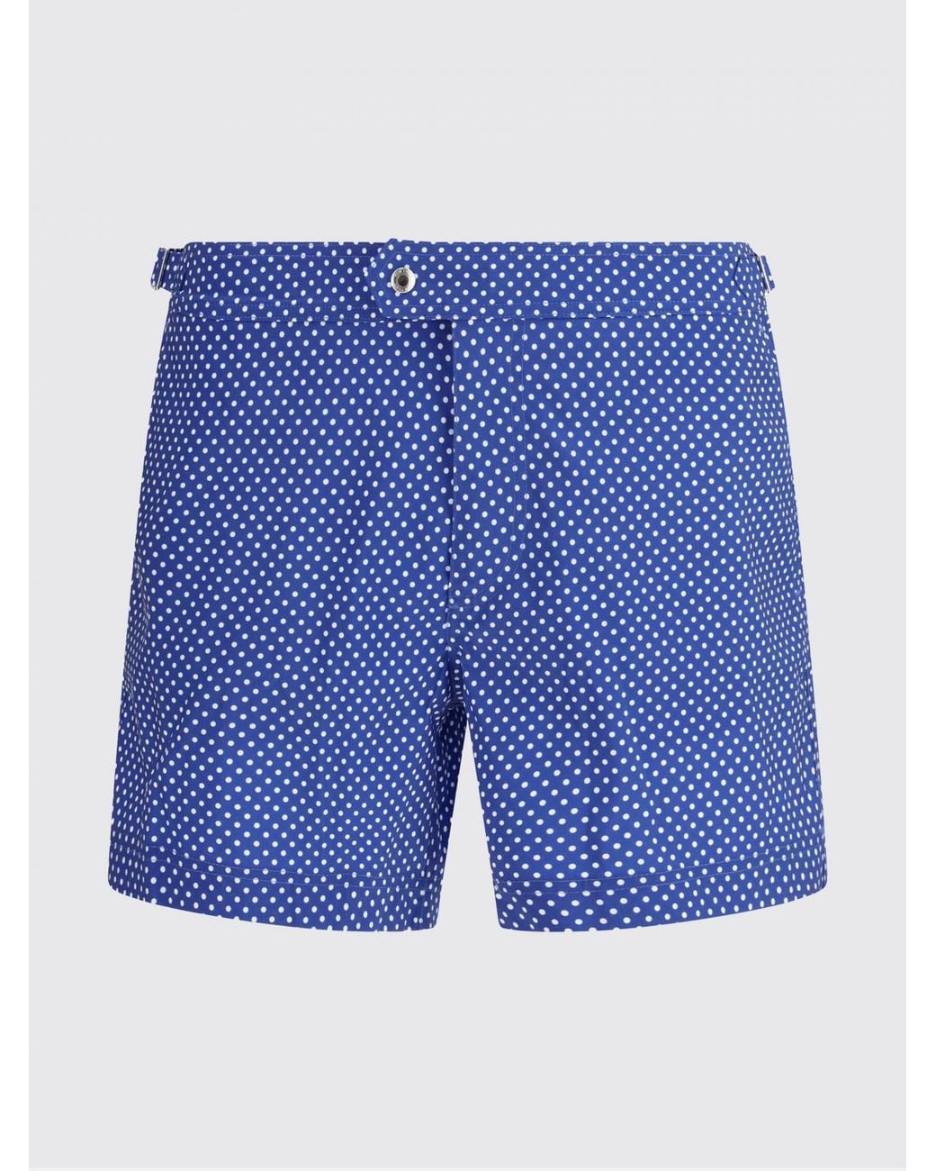 Tom Ford Blue Polka Dot Polyester Swim Trunks for men