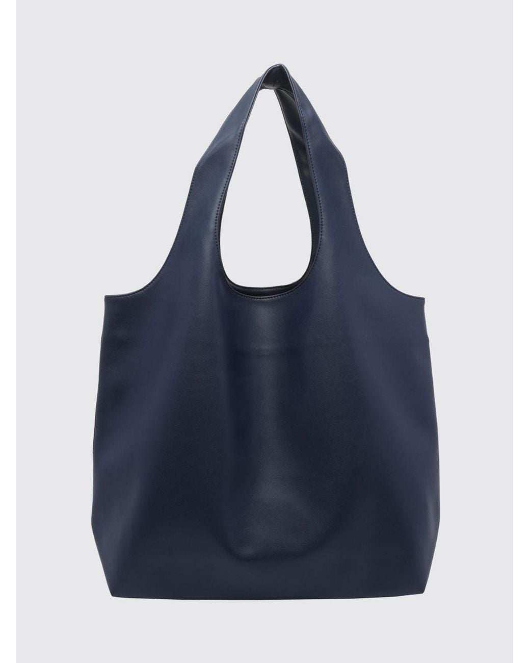 A.P.C. Blue Ninon Large Recycled Synthetic Leather Shoulder Bag With Printed Logo