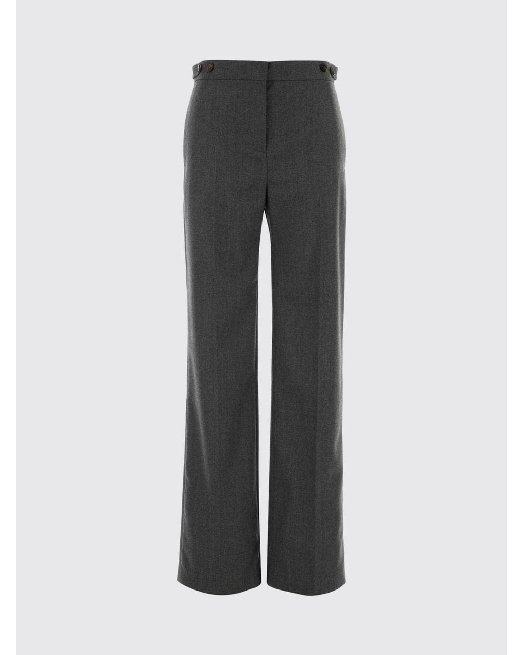 Stella McCartney Blue High-Waisted Straight-Leg Trousers