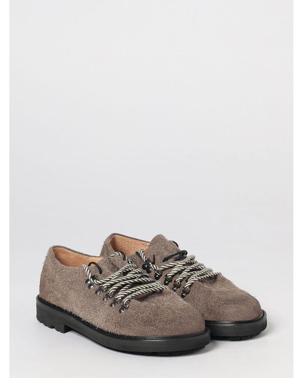 Paura Multicolor Suede Derby Shoes With Round Toe And Lug Sole for men