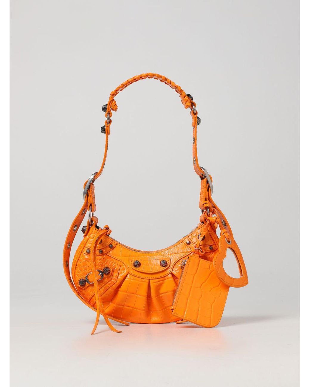 Balenciaga suede bag orange hotsell