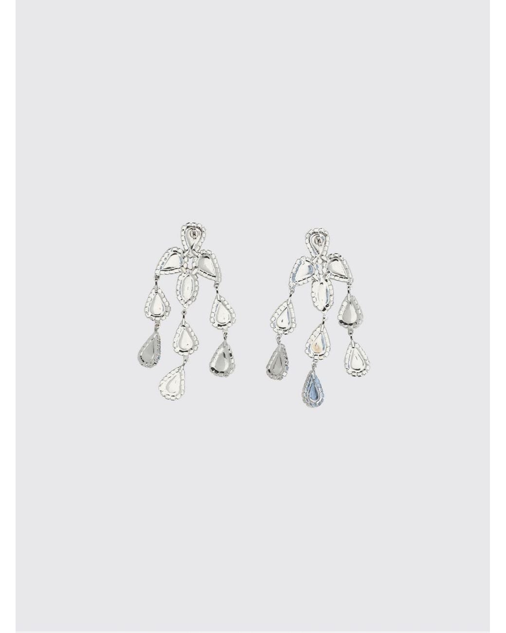 Magda Butrym Metallic Teardrop Pendant Earrings With Crystals