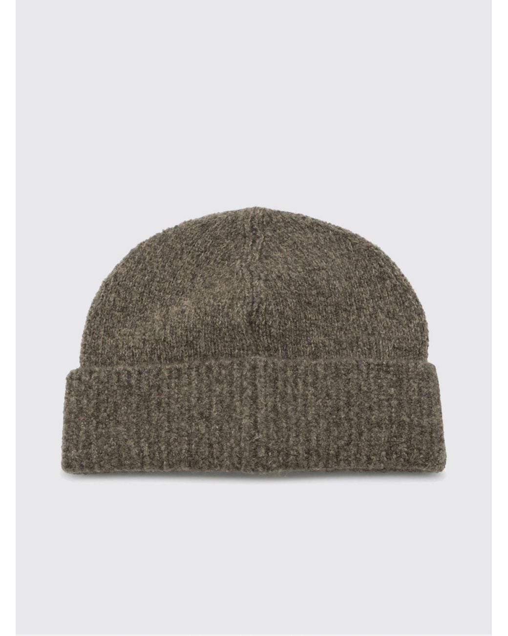 Brunello Cucinelli Green Wool, Silk And Cashmere Blend Beanie With Turn-Up Cuff for men
