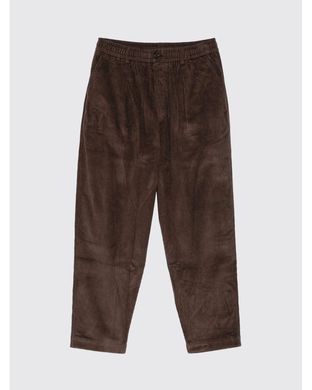 Universal Works Brown Wide-Leg Cotton Corduroy Trousers for men